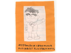 みさきちゃんが、くまちゃん先生そっくりな似顔絵を描いてくれました